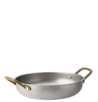 VINTAGE BRASS HANDLED DISH 7.5 " (19.5CM)