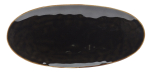 UTOPIA VITRIFIED PORCELAIN KELP BLACK OVAL PLATE 10.4"