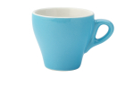 UTOPIA SUPER VITRIFIED PORCELAIN BARISTA BLUE TULIP CUP 6.3OZ