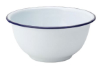 UTOPIA EAGLE ENAMEL WHITE BOWL 19OZ