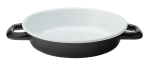 UTOPIA EAGLE ENAMEL BLACK DISH 10.2"