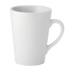 UTOPIA VITRIFIED PORCELAIN PURE WHITE LATTE MUG 8.5OZ