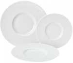 UTOPIA WHITE SUPER VITRIFIED PORCELAIN TITAN WIDE RIM PLATE 12.3"