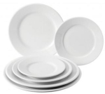 UTOPIA WHITE SUPER VITRIFIED PORCELAIN TITAN WINGED PLATE 6.7"