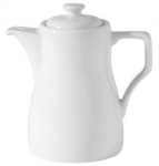 UTOPIA WHITE SUPER VITRIFIED PORCELAIN TITAN COFFEE POT 11OZ