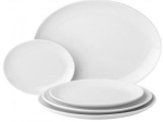 UTOPIA WHITE SUPER VITRIFIED PORCELAIN TITAN OVAL PLATE 14"