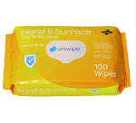 UNIWIPE HAND & SURFACE WIPES X100 EN1276,EN13727,EN14476