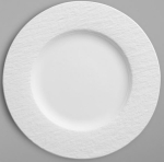 ROCK GLACIER WHITE 27CM FLAT RIMMED PLATE