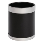 BOLERO WASTE PAPER BIN WITH SILVER RIM 10.2LTR