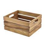 ACACIA WOOD BOX RISERS 32.5X26.5X15.3CM