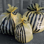 YELLOW TIGER STRIPE MEDIUM DUTY WASTE SACKS 20L X1000