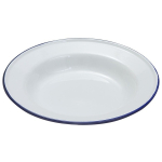 WHITE ENAMEL PASTA PLATE 24CM