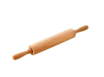 NATURAL WOOD ROLLING PIN WITH HANDLES 16"