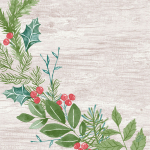 DUNISOFT WINTER GREENERY NAPKINS 40X40CM