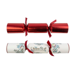 14" WHITE & RED SEASONS GREETINGS CRACKERS