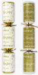 10" CREAM AND GOLD SCRIPT CRACKERS