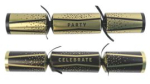 12" GOLD & BLACK CELEBRATION CRACKERS