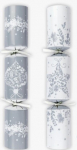 10" SILVER & WHITE BAUBLE CRACKERS