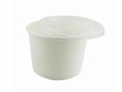 12OZ WHITE SOUP SQUAT CONTAINER & PLASTIC LID