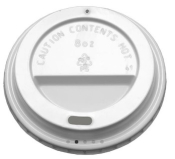 12-16OZ DOMED SIP THROUGH LID WHITE