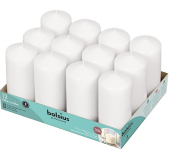 DUNI PILLAR CANDLE WHITE 130X60MM 35HRS