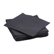 DUNISOFT 20X20CM BLACK NAPKIN 180X16