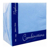 NAPKIN 33CM 2PLY CORNFLOWER BLUE X2000  SPD218