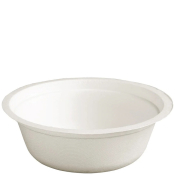 BAGASSE BOWL ROUND 8OZ 227ML WHITE (TB1) X1000