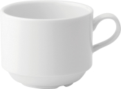 UTOPIA ANTON BLACK FINE CHINA STACKING CUP 3OZ