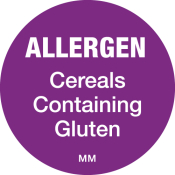 DAYMARK ALLERGEN CEREALS WITH GLUTEN 25MM CIRCULAR