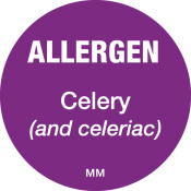 DAYMARK ALLERGEN CELERY LABEL 25MM CIRCULAR
