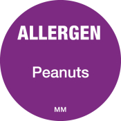DAYMARK ALLERGEN PEANUTS LABEL 25MM CIRCULAR
