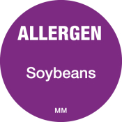 DAYMARK ALLERGEN SOYBEANS LABEL 25MM CIRCULAR