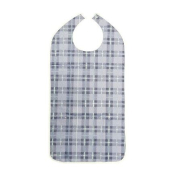 ALERTA ADULT BIB LONG LENGTH W/ CRUMB TRAY 90CM BLUE CHECK