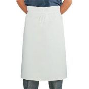COTTON WAIST APRON WHITE (NO POCKET)