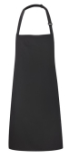 COTTON BIB APRON BLACK NO POCKET