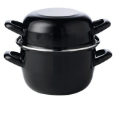ARTIS MUSSEL CASSEROLE DISH & COVER BLACK 2L X6 111.020 20