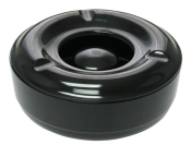 ROUND WINDPROOF ASHTRAY 5.75inch BLACK