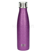BUILT 17OZ DOUBLE WALLED S/S WATER BOTTLE PURPLE GLITTER