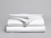 WHITE FLAT SHEET COTTON 200TC PERCALE SINGLE