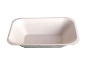 BAGASSE FOOD TRAY 178 X 132 X 37MM