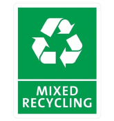 MIXED RECYCLING LOGO FOR BIN 160X210MM