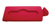 RUBBERMAID SLIM JIM RECYCLING STATION TOPPER CLOSED LID RED