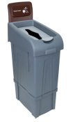 PROCYCLE RECYCLIN BIN, LID & BACK PANEL 80L BROWN FOOD