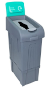PROCYCLE RECYCLIN BIN, LID & BACK PANEL 80L GREEN MIXED REC