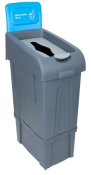 PROCYCLE RECYCLIN BIN, LID & BACK PANEL 80L BLUE GLASS