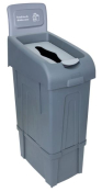 PROCYCLE RECYCLIN BIN, LID & BACK PANEL 80L GREY METAL