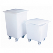 WHITE MOBILE INGREDIENT BIN 510X460X460MM 16GALLON