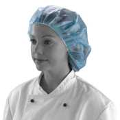 BOUFFANT MOB CAP - BLUE LARGE