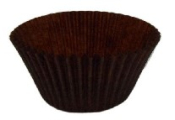 BROWN FLUTED CUPCAKE CASE 51X38MM X500